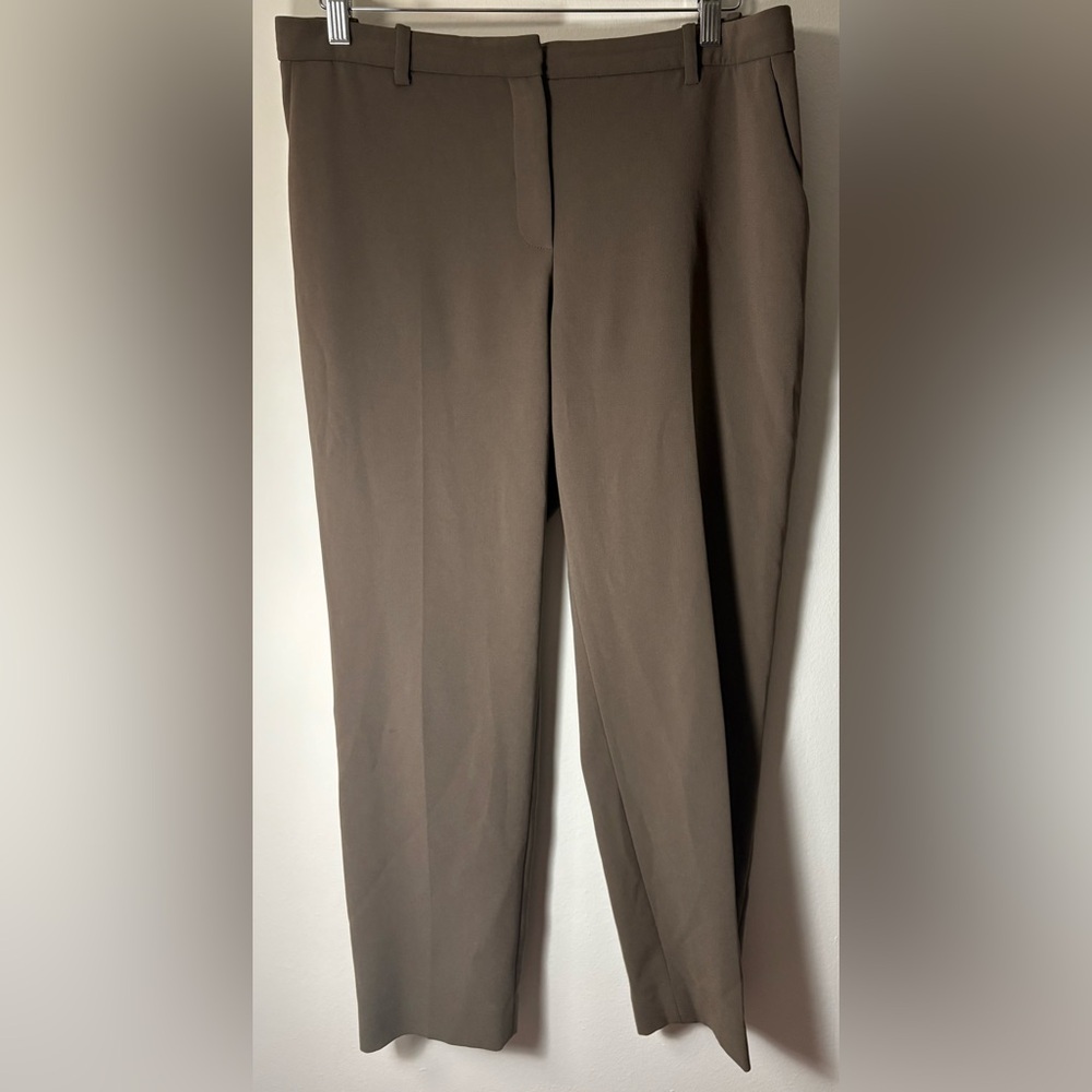 NWOT Theory Women’s Cocoa High Waist Wide Leg Dress Slacks Size 10 Sku#193